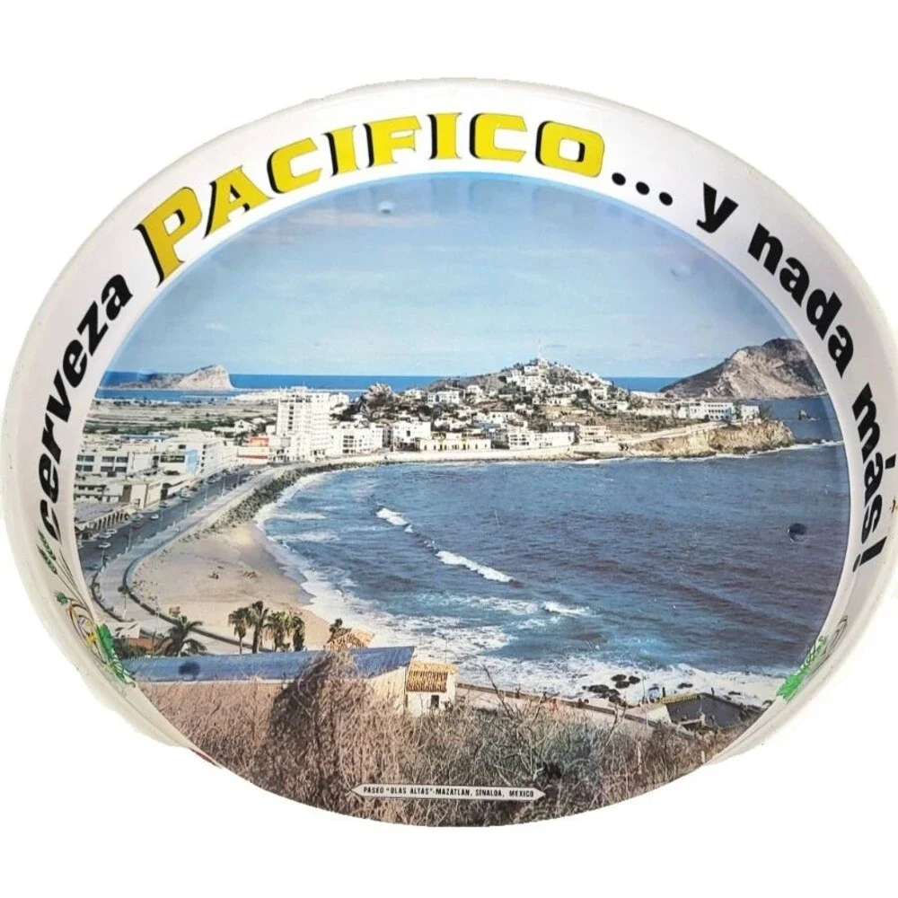 Vtg 80s Pacifico Cerveza  Y Nada Mas! Fina Excellente Sinaloa Mazatlan Beer Tray